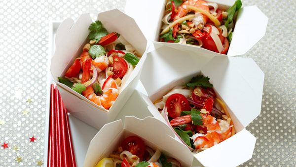Noodle box prawn salad