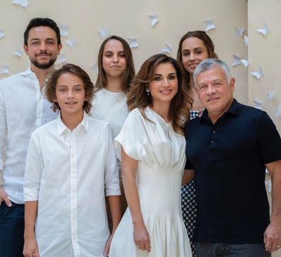 Queen Rania with family