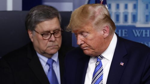 William Barr and Donald Trump