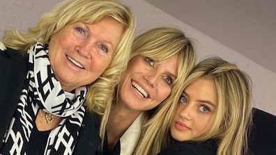 Heidi Klum, her mum Erna Klum and daughter Leni Klum (Helene Boshoven Samuel)