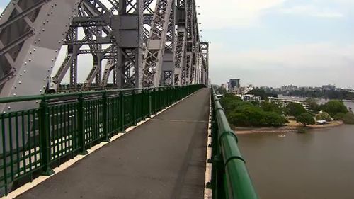 An existing walkway on Brisbane’s Story Bridge. (9NEWS)