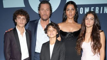 AUSTIN, TEXAS - APRIL 25: (L-R) Levi McConaughey, Matthew McConaughey, Livingston McConaughey, Camila Alves McConaughey and Vida McConaughey attend the 2024 Mack, Jack &amp; McConaughey Gala at ACL Live on April 25, 2024 in Austin, Texas. (Photo by Amy E. Price/Getty Images)