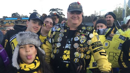 Richmond fans are already out in force on Punt Road. 