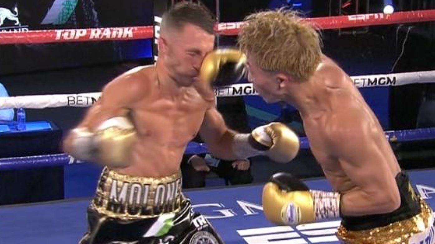 Jason Moloney goes down to  Naoya Inoue 