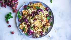 Grape, haloumi and cauliflower salad recipe