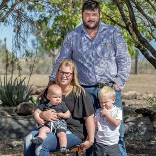 Dad Dylan Jones, with Ali De Strang and Zander and Layn.