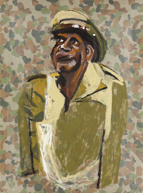 "Unknown Soldier" by Vincent Namatjira.