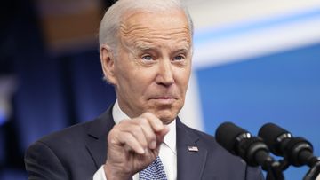 President Joe Biden responds a reporters question after speaking about the economy in the South Court Auditorium in the Eisenhower Executive Office Building on the White House Campus, Thursday, Jan. 12, 2023, in Washington 