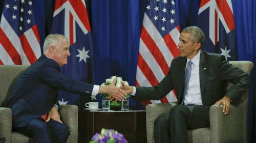 Mr Turnbull thanked Mr Obama for his leadership. (AAP)
