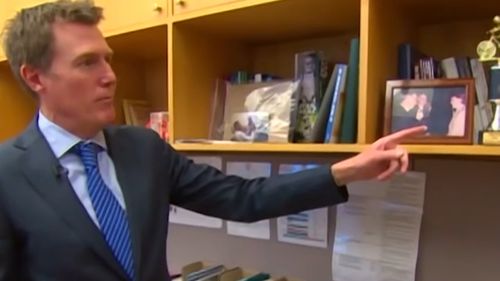 Something you won't find in his office is a clipping from the 1999 edition of Cleo Magazine where he was named a Cleo Bachelor of the Year finalist. Picture: 9NEWS