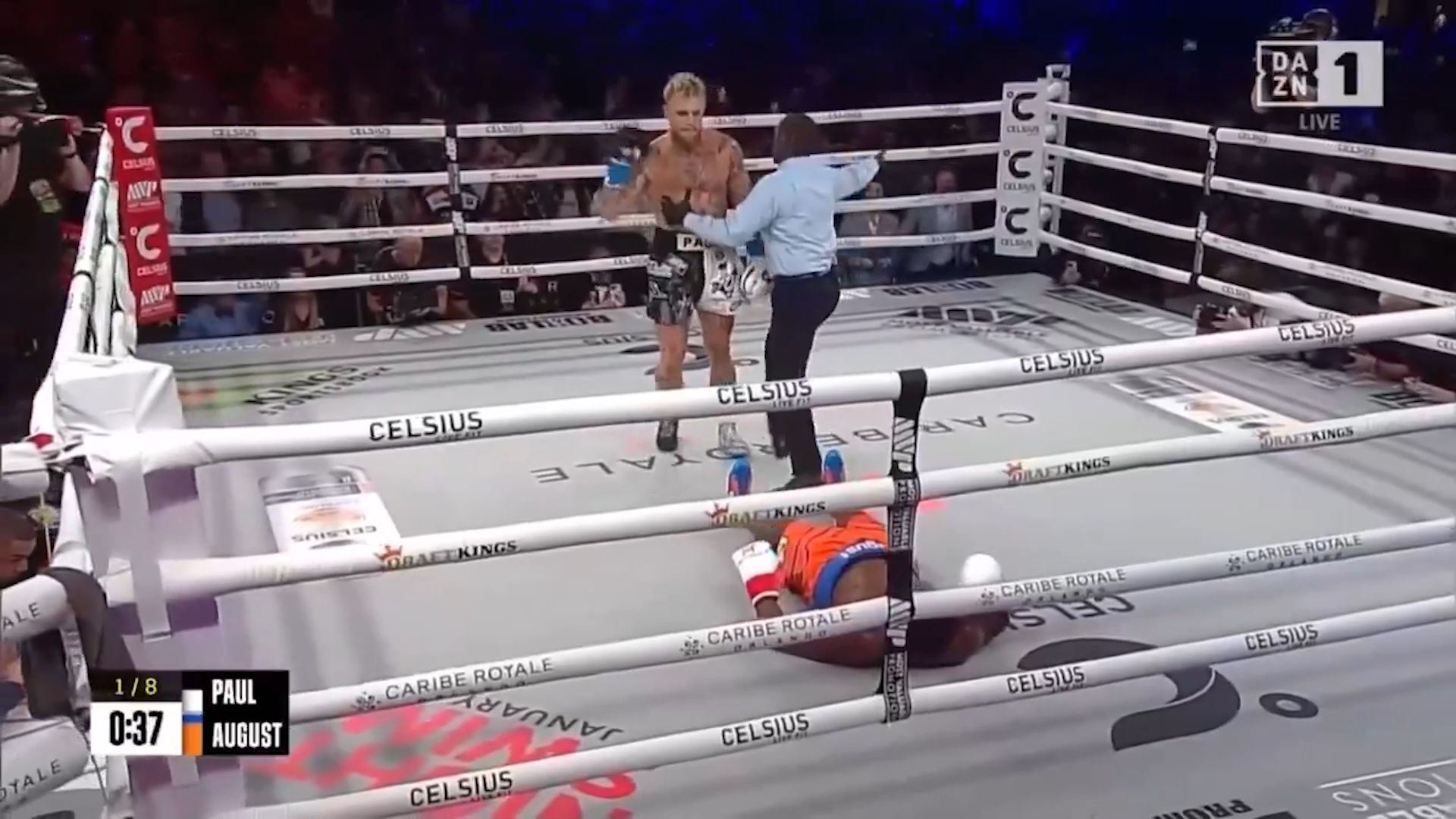 'Lights out': Jake Paul defeats Andre August with brutal first-round knockout
