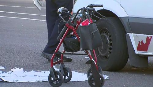 The woman, who used a walking frame, didn't make it across the road in time. 