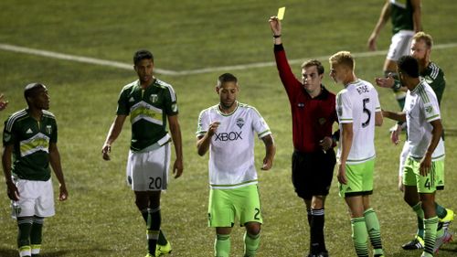 Football star red-carded after ripping up referee's notebook