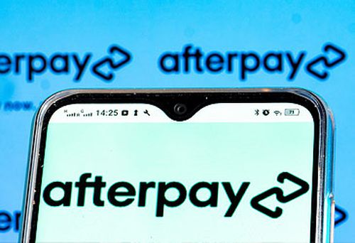 Afterpay logo on phone (Getty)