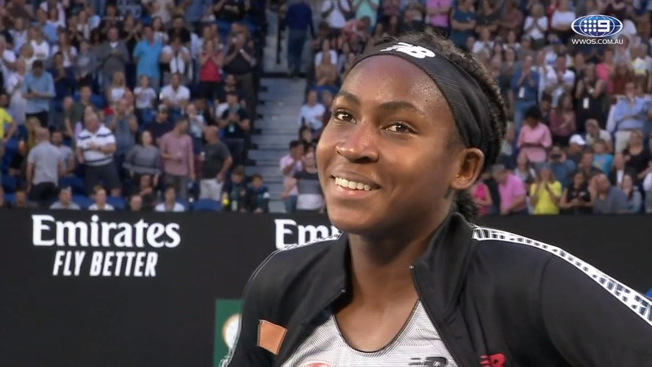 Coco Gauff melts hearts with Rod Laver request after thrilling upset of Naomi Osaka