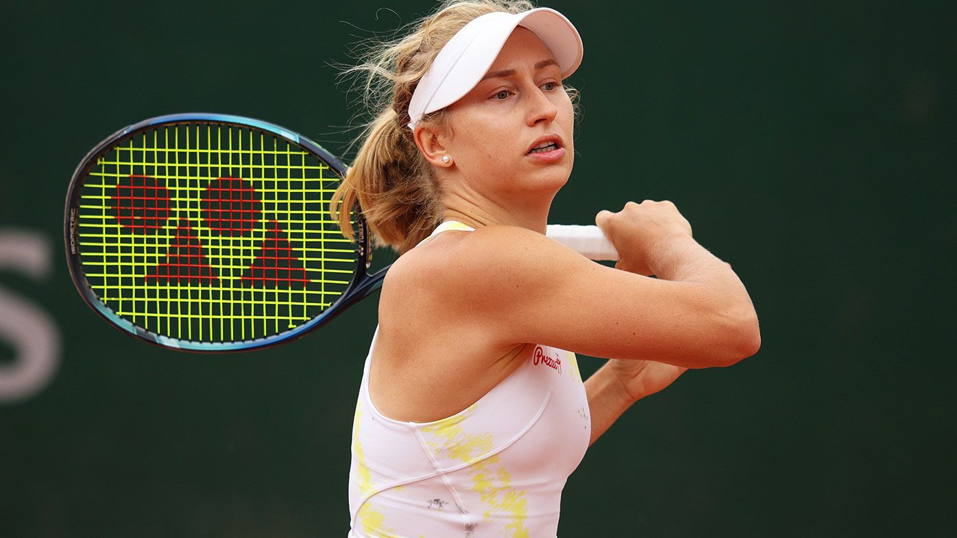 Daria Saville of Australia in action during her first round win against Valentini Grammatikopoulou 