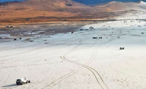 Saudi desert snow