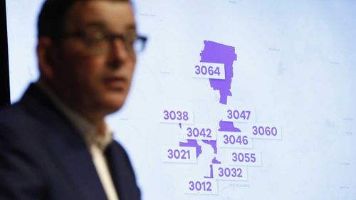 Victorian Premier Daniel Andrews speaks to the media about coronavirus hotspots.