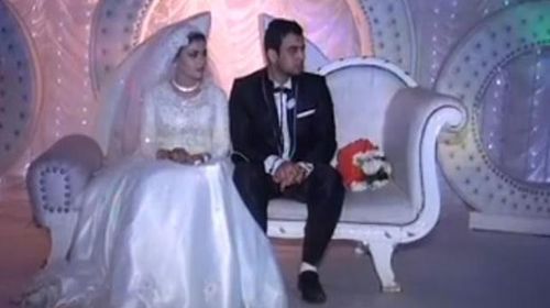 Ahmed Shehata and his bride, Shaimaa Deif. (Facebook)