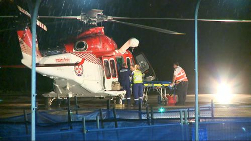 The girl was airlifted to hospital with suspected spinal injuries. (9NEWS)
