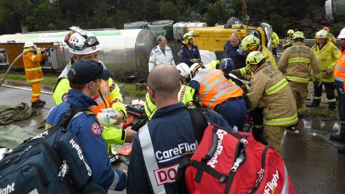 A doctor was flown in to assist the man with his injuries. (Photo: CareFlight)