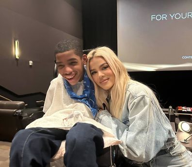 Khloe Kardashian with Amari Thompson
