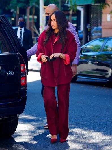 NEW YORK, NEW YORK - SEPTEMBER 24: Meghan, Duchess of Sussex is seen on September 24, 2021 in New York City. (Photo by Gotham/GC Images)