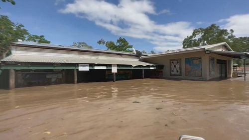 Floodwaters in Western Australia's Kimberley region.