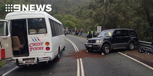 The crash occurred just after 9am. (9NEWS)