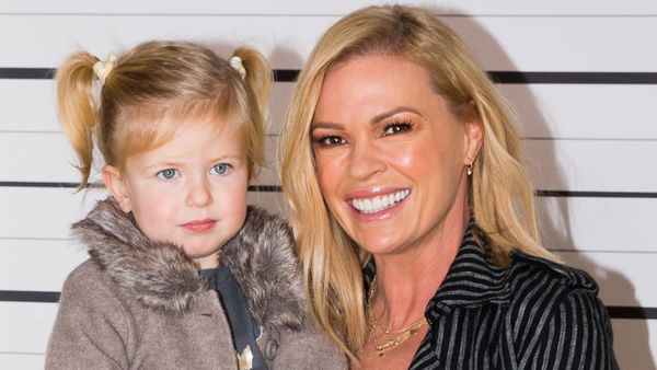 Maggie, two and a half, and her doting mama Sonia Kruger. Image: Getty.