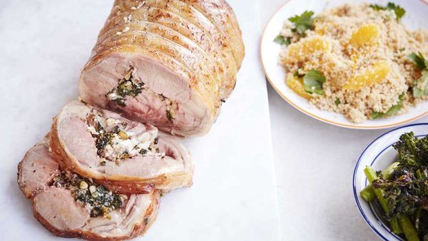 Lamb loin stuffed roast