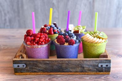 Chia pudding and protein shakes