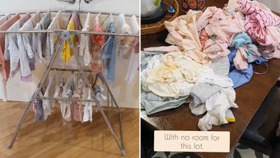 How to dry wet washing: Aussie mum shares hack for getting more laundry on  her drying rack