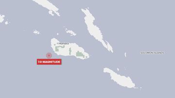 Earthquake strikes near Solomon Islands.