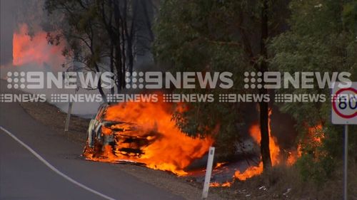 The blaze is under control. (9NEWS)