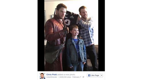 Chris Pratt dressed as Star-Lord and Chris Evans at Christopher's Haven
