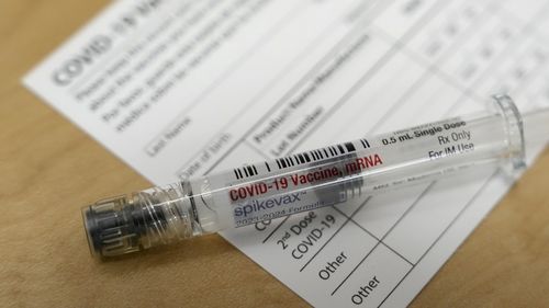 A Moderna Spikevax COVID-19 vaccine.