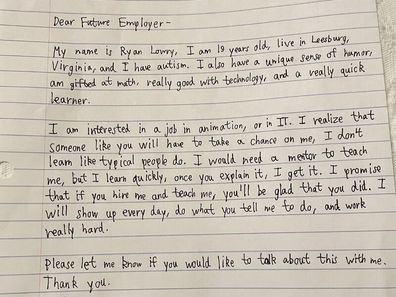 Microsoft Us Man Contacted By Tech Giants After Posting Handwritten Cover Letter Online 9honey