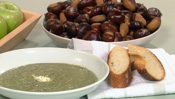 Chestnut & spinach soup