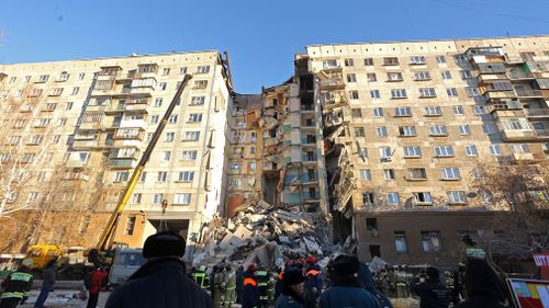 Authorities said five people were hospitalised with injuries, and 35 other residents remained unaccounted for in the accident in Magnitogorsk, a city of 400,000 about 1400 kilometres southeast of Moscow. 