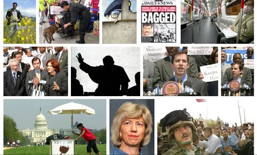 The top news photographs on April 16, 2003 - a day when 'bad news' prevailed.