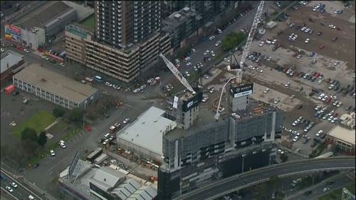 Up to six people may have been injured in the collapse. (9NEWS)