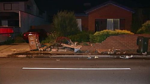The driver crashed through the fence then tried to flee the scene. (9NEWS)