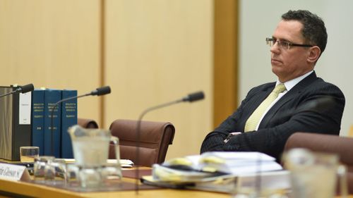 Justin Gleeson appearing before a senate inquiry at Parliament House in 2016. (Image: AAP)