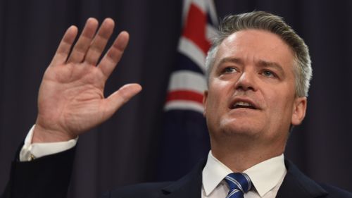 Finance Minister Mathias Cormann is hoping to get the government's tax cuts through the senate. Picture: AAP