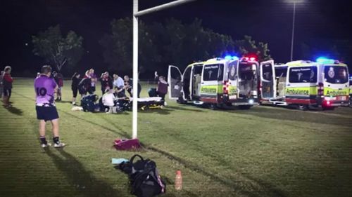 Laurence Crawley simply collapsed on the field. Picture: Supplied