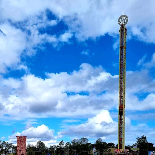 The Mega Drop is marketed as Australia's tallest travelling freefall ride.