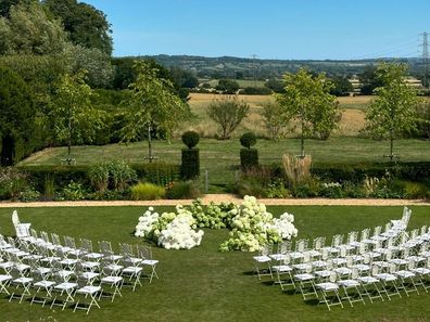 Jock Landale and India Maddern got married in the English countryside