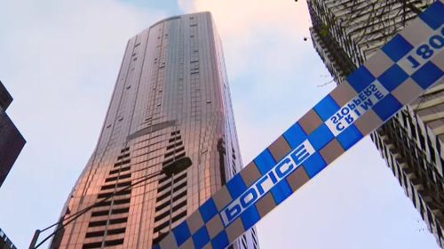 The teenager died on an upper level of the massive apartment building. Picture: 9NEWS