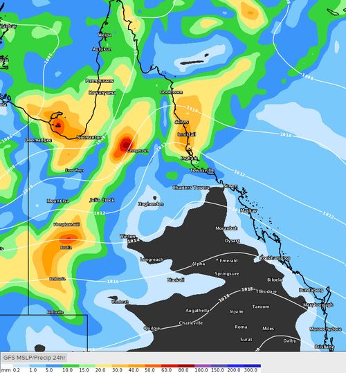 Far North Queensland is also forecast to receive up to a further 80mm of rain in parts today, with the Herbert River near Ingham expected to peak (Weatherzone).